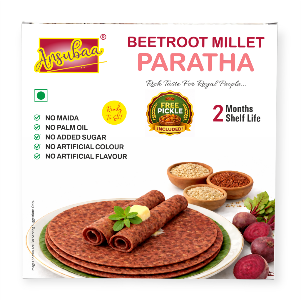 Beetroot Millet Paratha